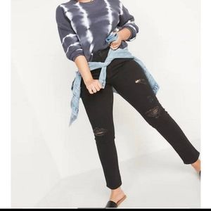 High-Waisted Power Slim Straight jack Black Jeans for Women size 8 regular